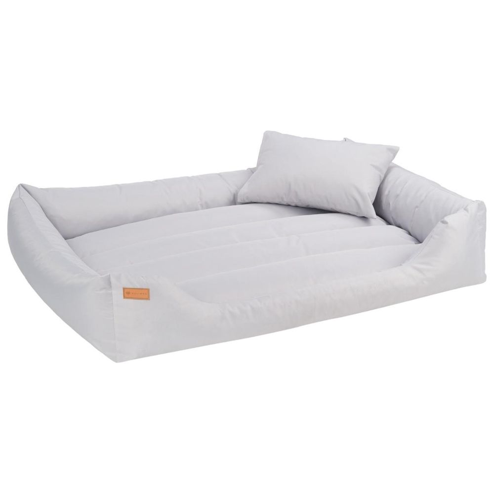 Velinda panier pour chien et chat avec oreiller 120 x 90 — argent