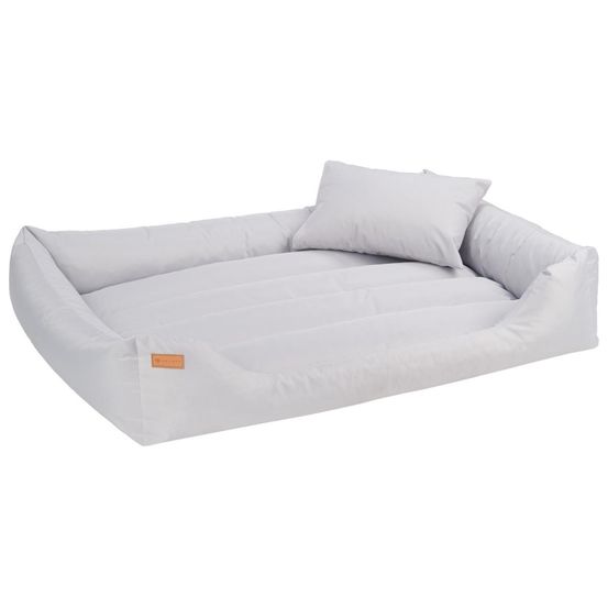 Velinda panier pour chien et chat avec oreiller 120 x 90 — argent