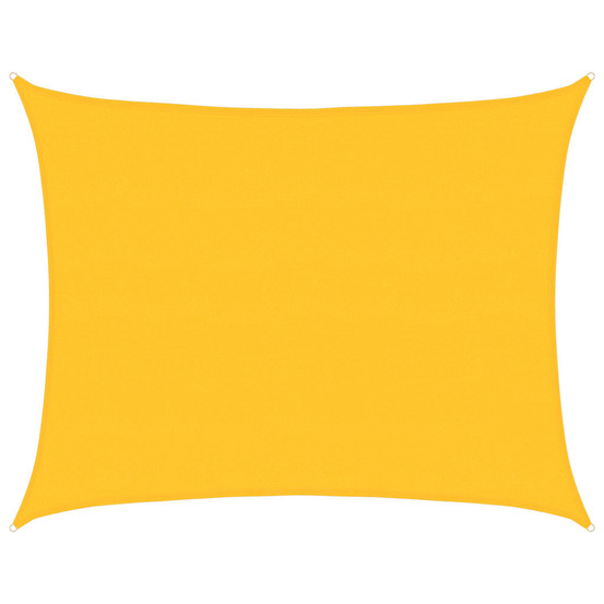 Voile d'ombrage 160 g/m² rectangulaire jaune 6x7 m pehd