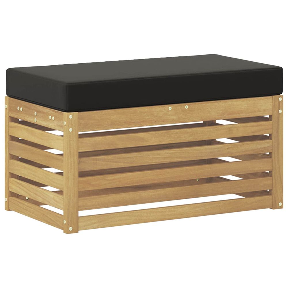 Banc de jardin bois d'acacia massif blanc