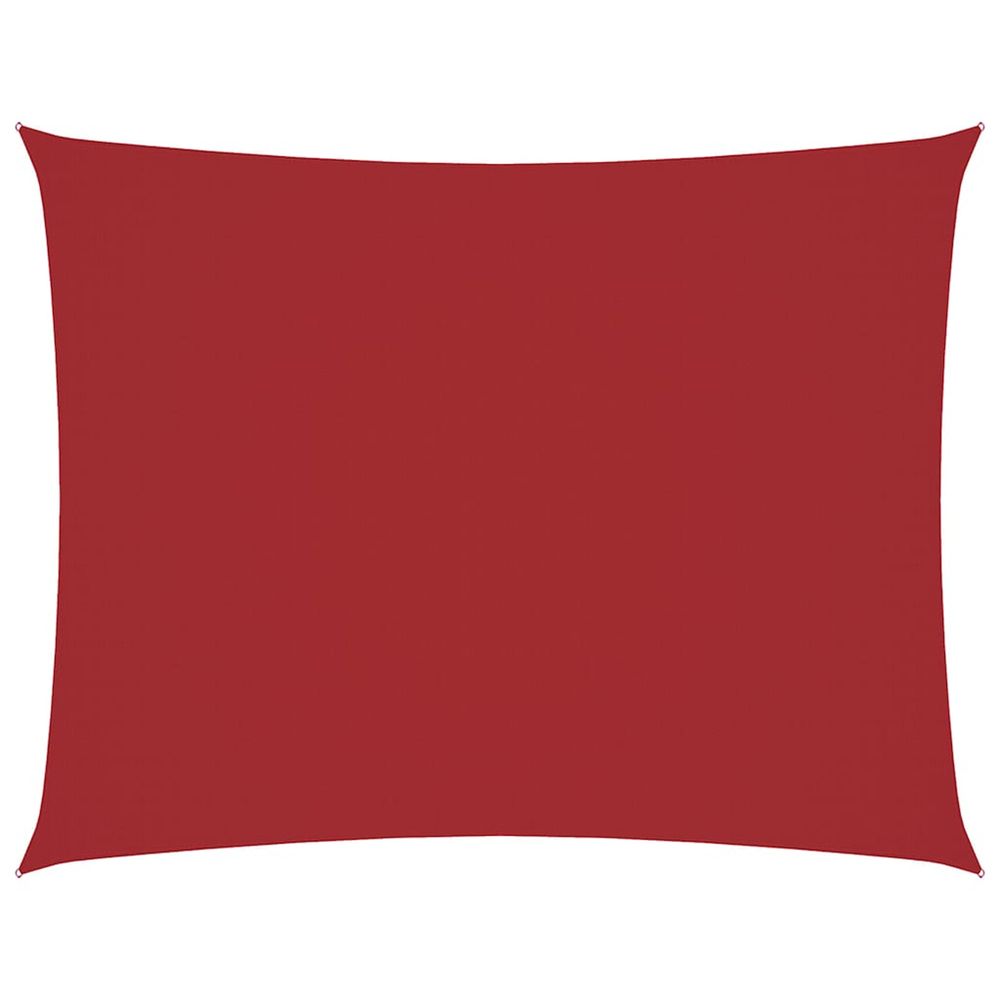 Voile de parasol tissu oxford rectangulaire 2,5x4 m rouge
