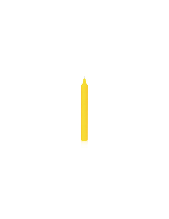 Bougie teintée masse ø21/200mm jaune vif - bougies de france