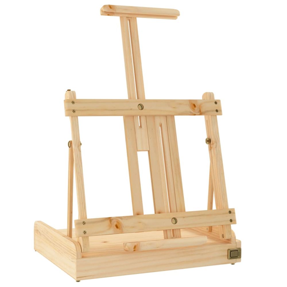 Chevalet de table avec tiroir 41,5x37x12 cm bois massif de pin