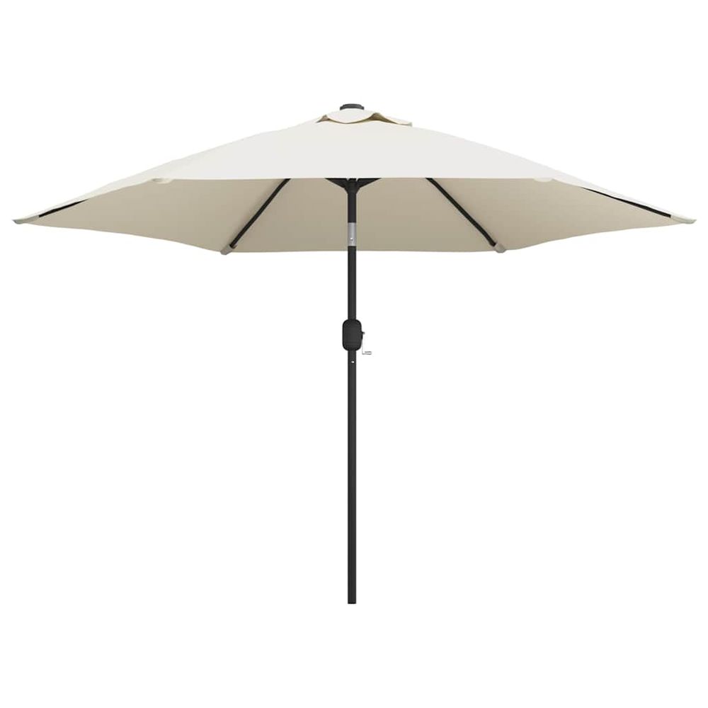 Parasol sable blanc avec poteau en acier 3 m