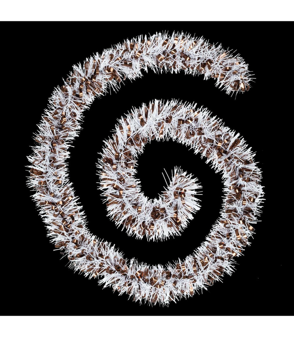 Guirlande de noël large 10 cm avec bouclettes longueur 2 mètres