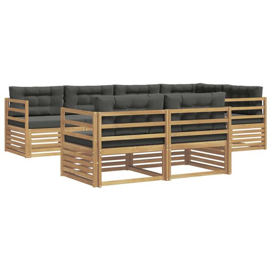 Ensemble de canapés d'extérieur 7 pc blanc et anthracite