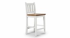 Lot de 2 chaises haute bois blanc 45x45x95cm
