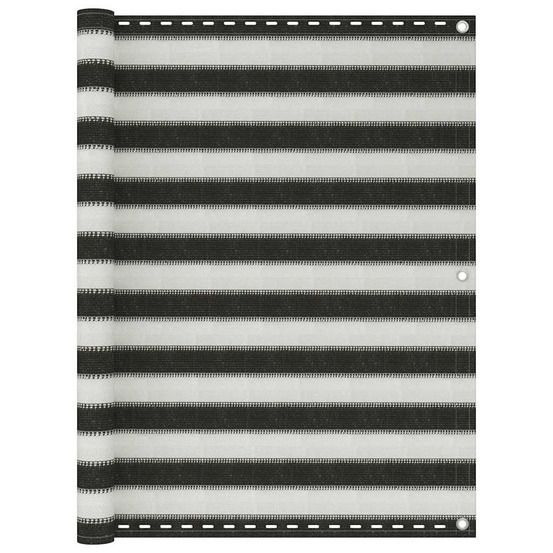 Écran de balcon pehd 120x400 cm anthracite et blanc