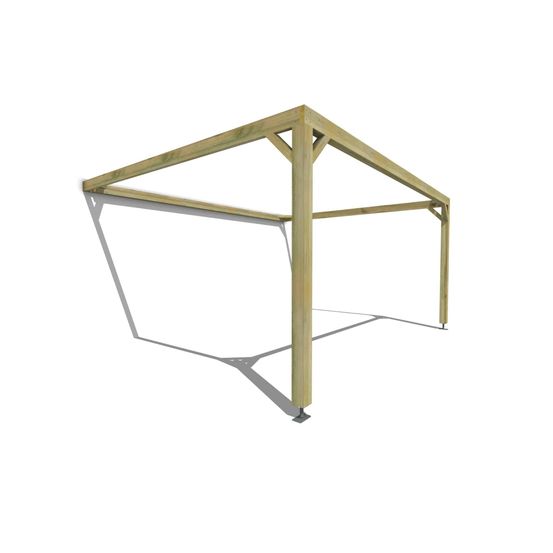 Pergola bois • 5m x 4m • adossée • cadre simple • livraison comprise