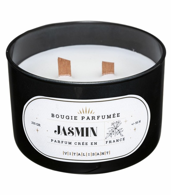 Bougie parfumée pot en verre 470 g parfum jasmin