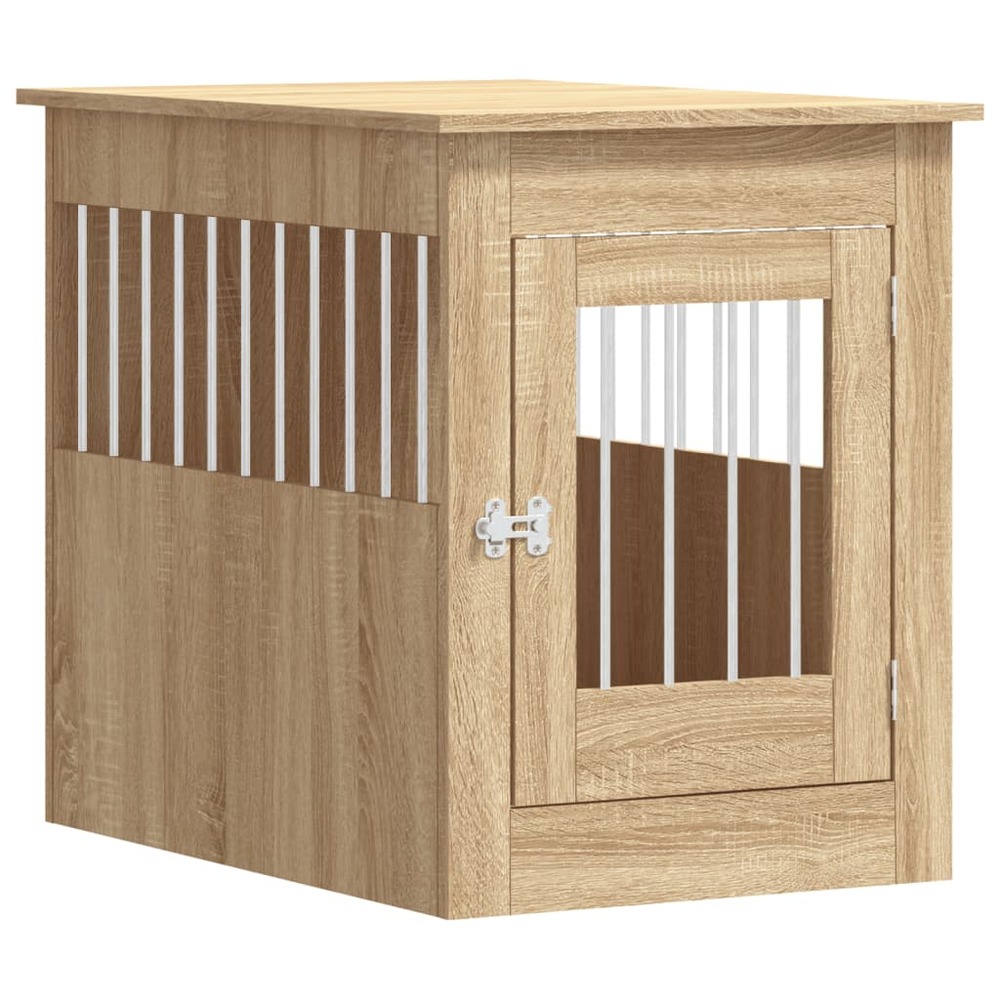 Meuble de cage pour chiens chêne sonoma 55x80x68 cm