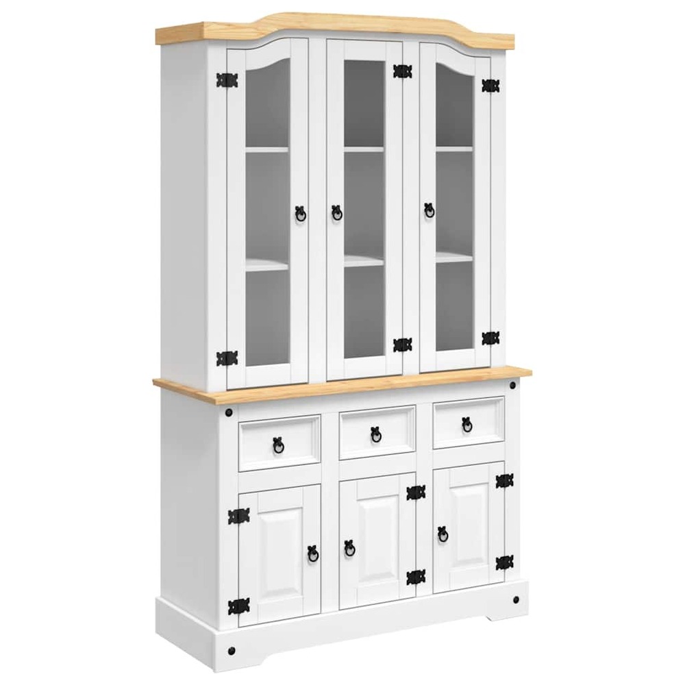 Buffet bahut commode armoire meuble de rangement organisateur cuisine salle de séjour salon haut corona 112 x 43 x 196 cm boi