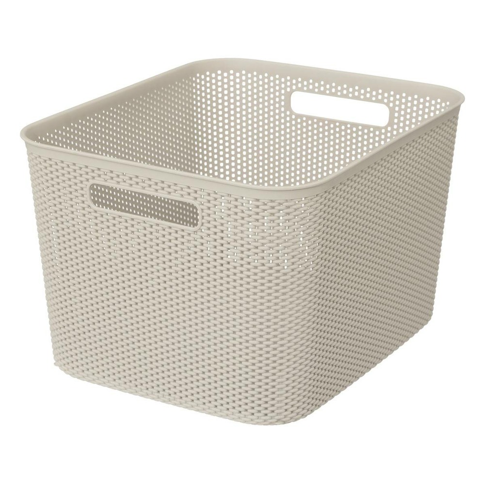 Panier à Crochet Gris 4 Litres - Rangement Déco Pour Salon, Salle De Bain