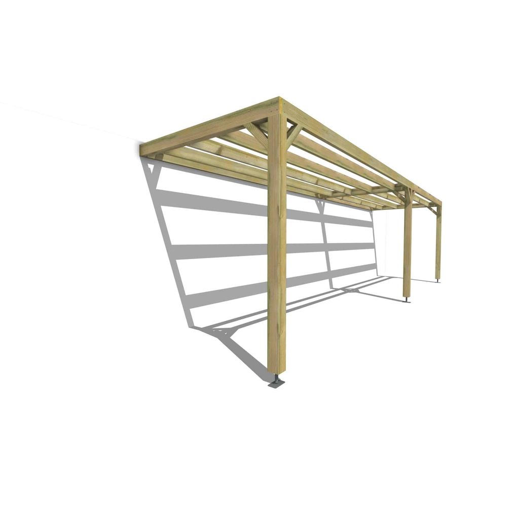 Pergola bois • 9m x 2m • adossée • sens largeur • livraison comprise