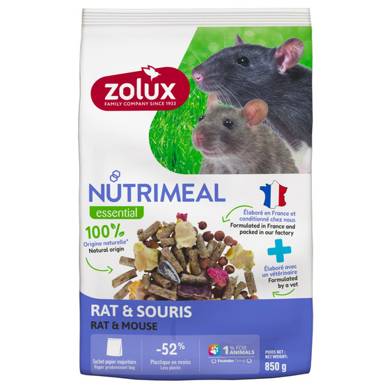 Aliment composé pour rat et souris nutrimeal sachet de 850 g