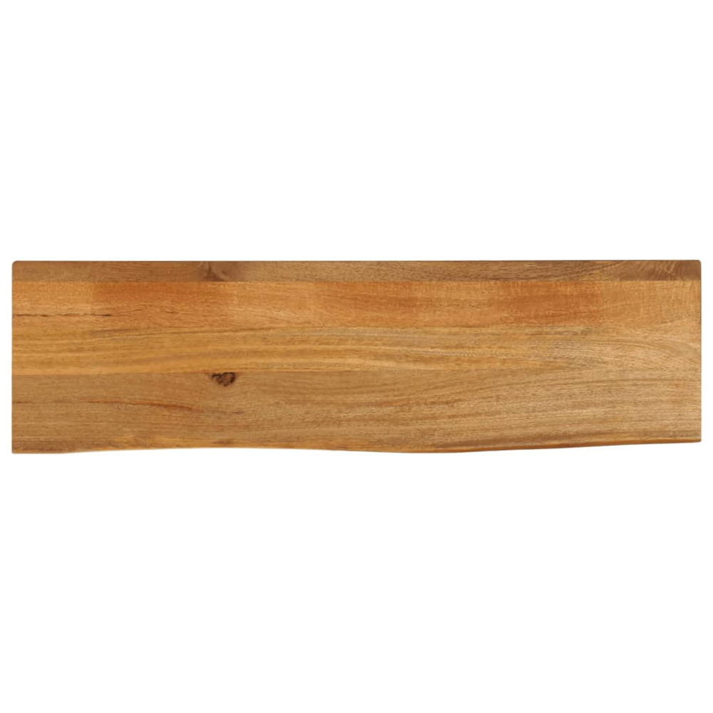 Dessus de table à bord vivant 120x30x2,5cm bois massif manguier