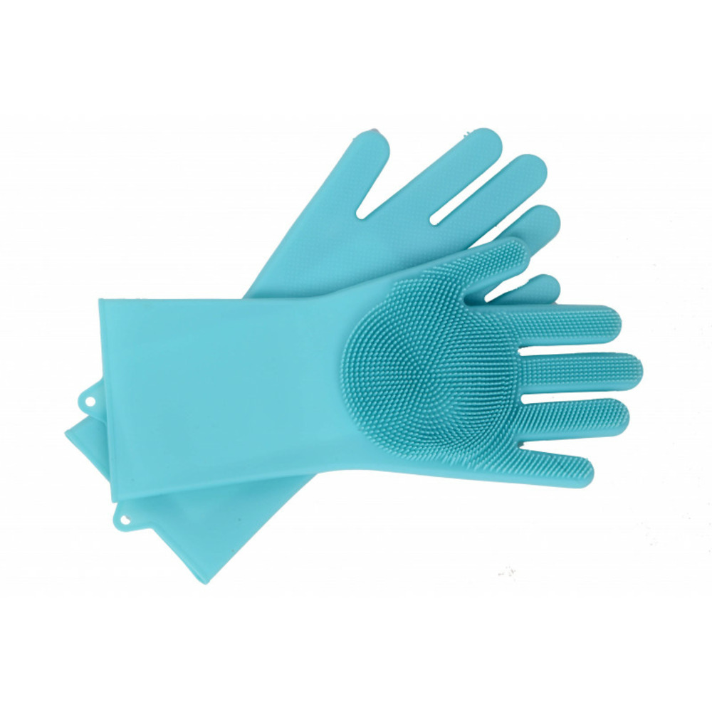 Gant de toilettage en silicone pour animaux - vert - adulte