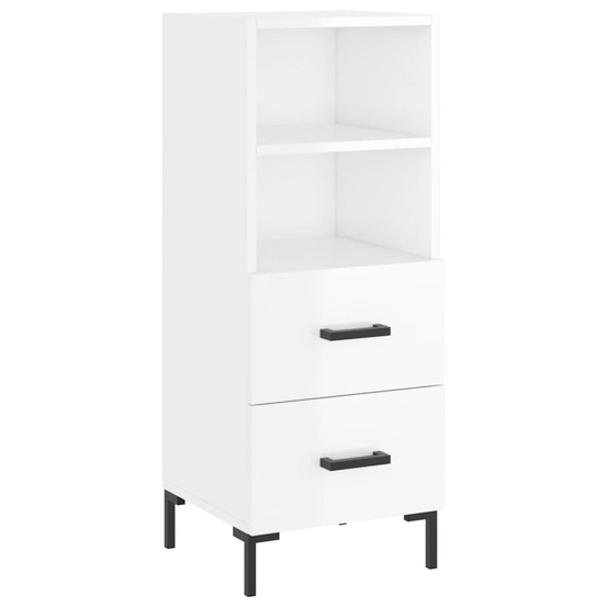 Buffet bahut commode armoire meuble de rangement organisateur cuisine salle de séjour salon brillant 34,5 x 34 x 90 cm bois d