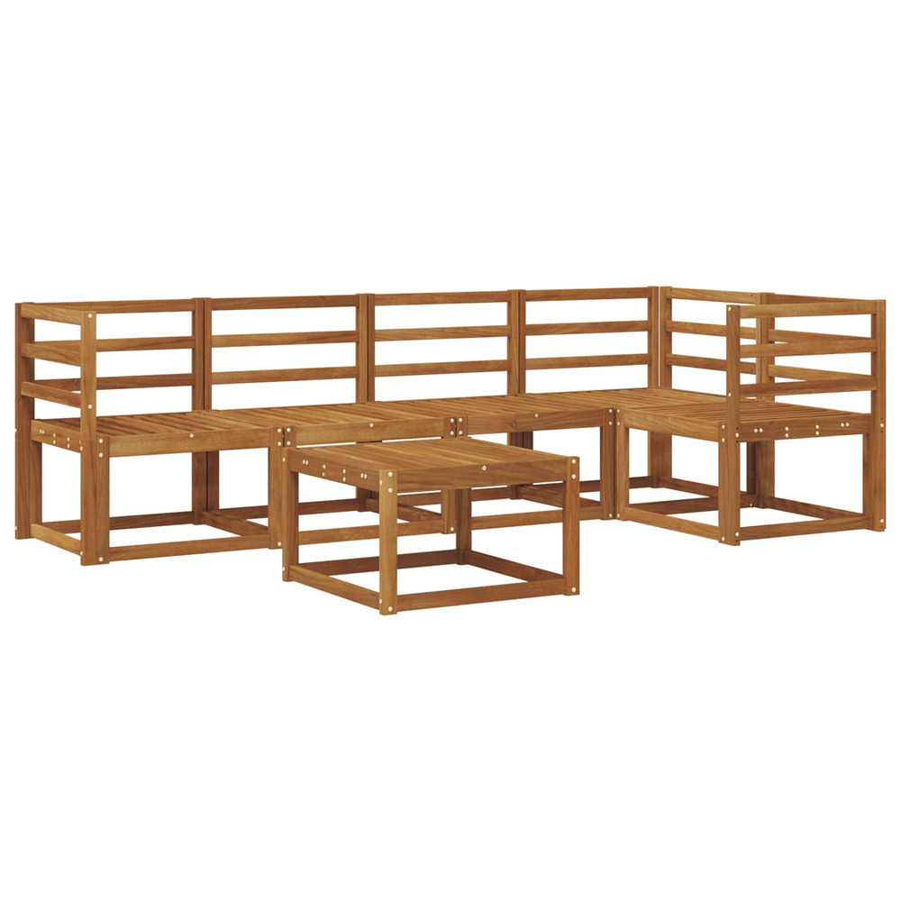 Ensemble de canapés 6 pcs naturel bois d'acacia massif