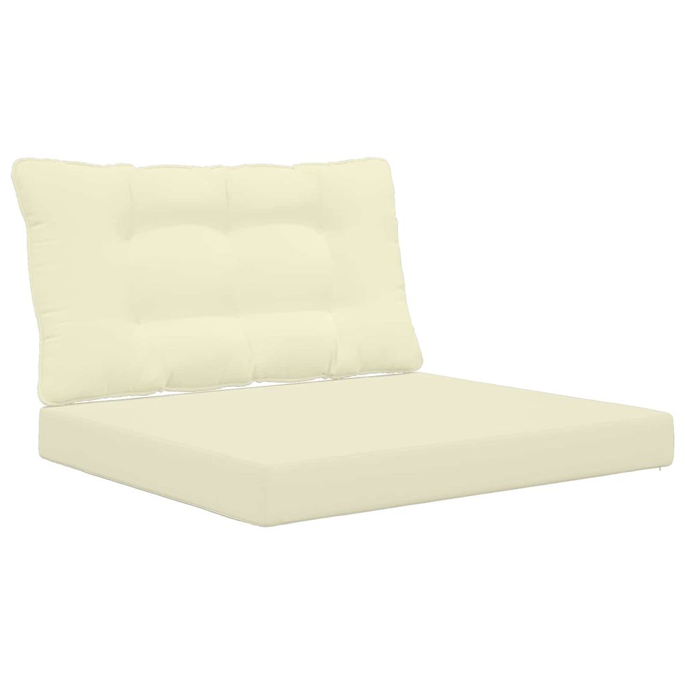 Coussin de canapé d'extérieur polyester crème 80 x 68,5 cm