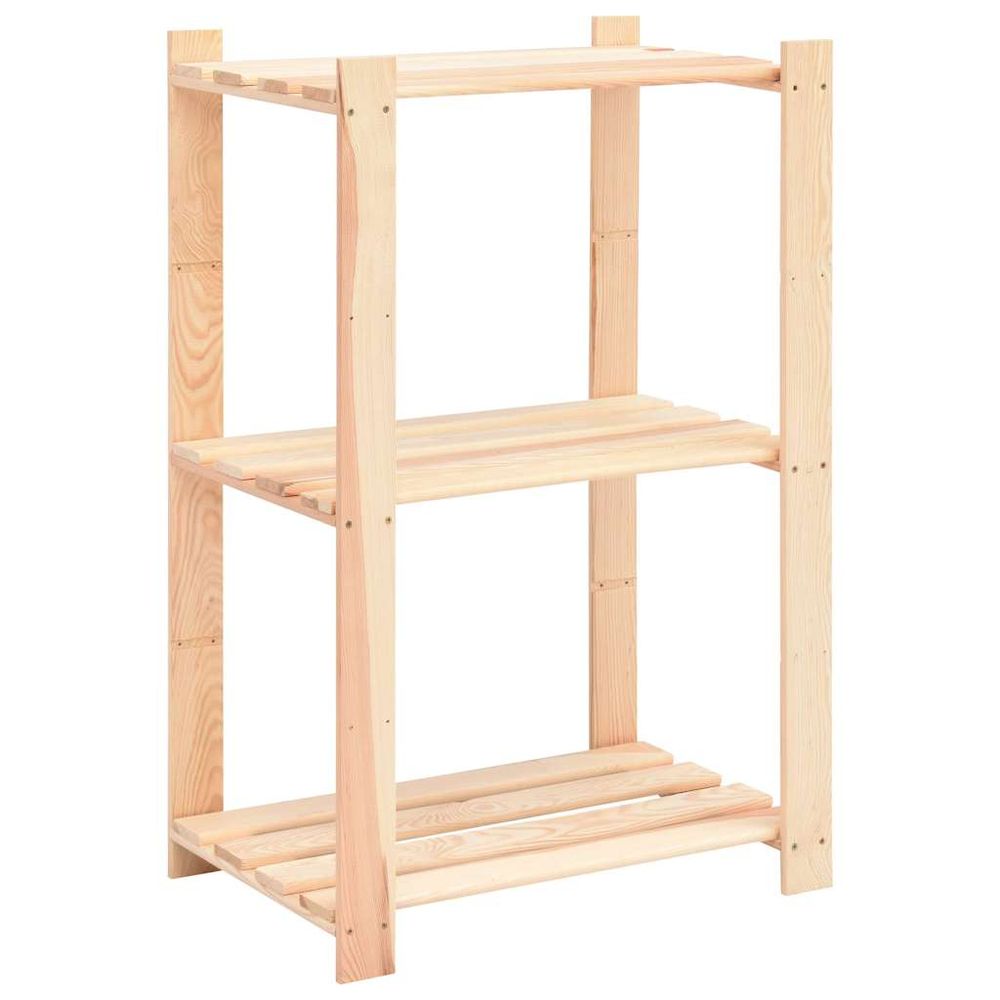 Étagères de rangement à 3 niveaux 5 pcs 60x38x90 cm pin 150 kg