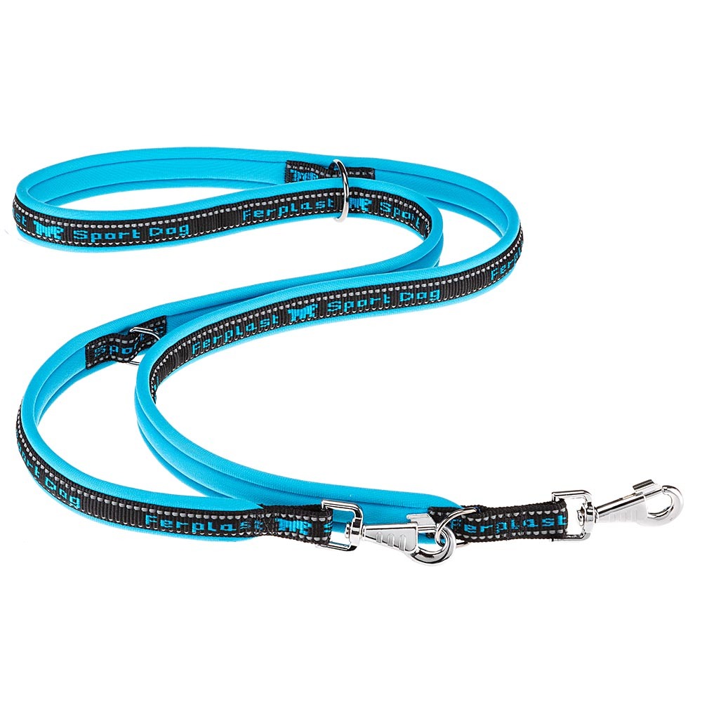 Ferplast laisse chien sport dog, laisse de dressage pour chien de taille grande, poignée rembourrée, mousqueton en métal, coutures