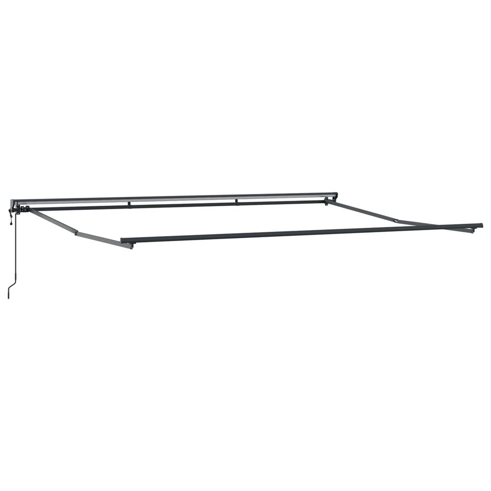Cadre de store rétractable électrique anthracite 4 x 2 m acier