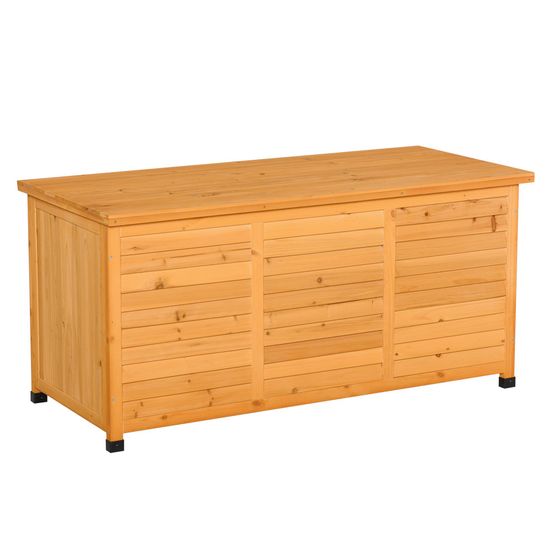 Armoire de jardin en sapin étanche, grand espace, 127×56×60 cm, jaune