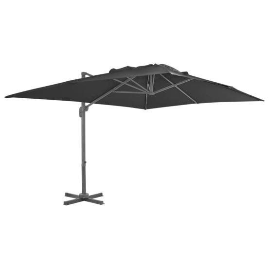 Parasol déporté avec mât en aluminium