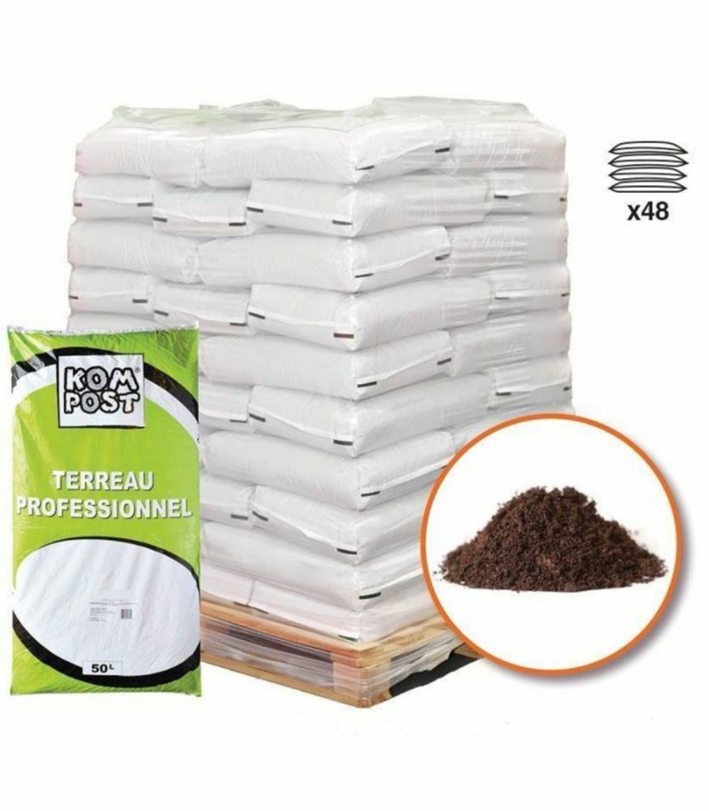 Terreau engrais fleurissement 48 sacs 50 l plantes vivaces et annuelles