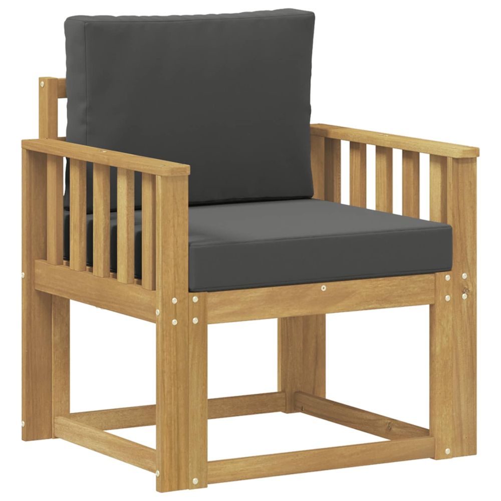 Canapé d’extérieur polyester blanc et anthracite