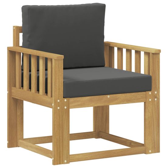 Canapé d’extérieur polyester blanc et anthracite