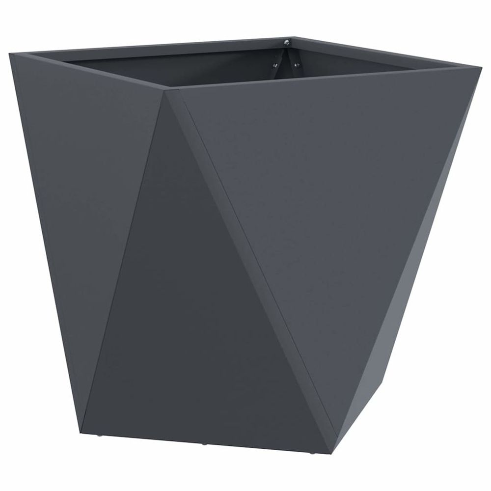 Jardinière d'extérieur anthracite 50 x 50 x 50 cm acier