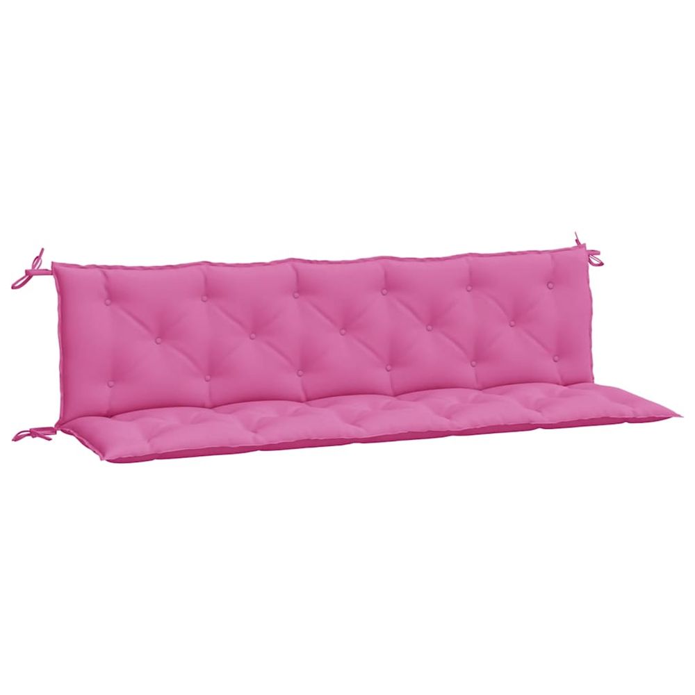 Coussins de banc de jardin lot de 2 rose tissu oxford