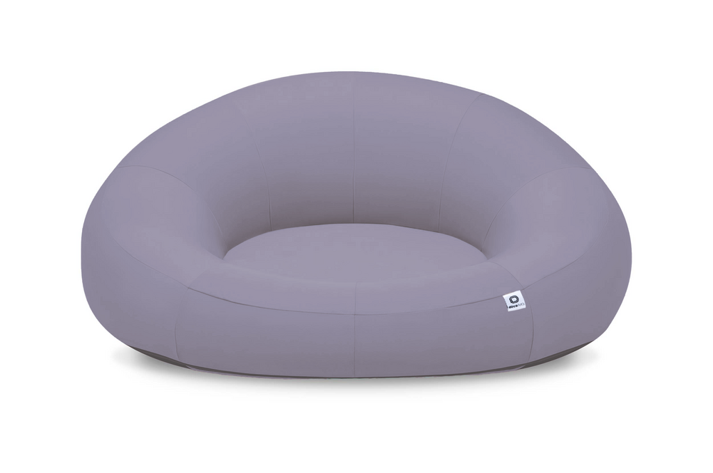 Pouf xxl flottant pour piscine 140x120x60 cm gris galet
