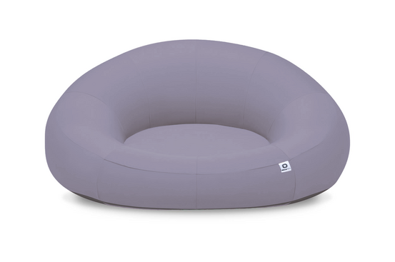 Pouf xxl flottant pour piscine 140x120x60 cm gris galet