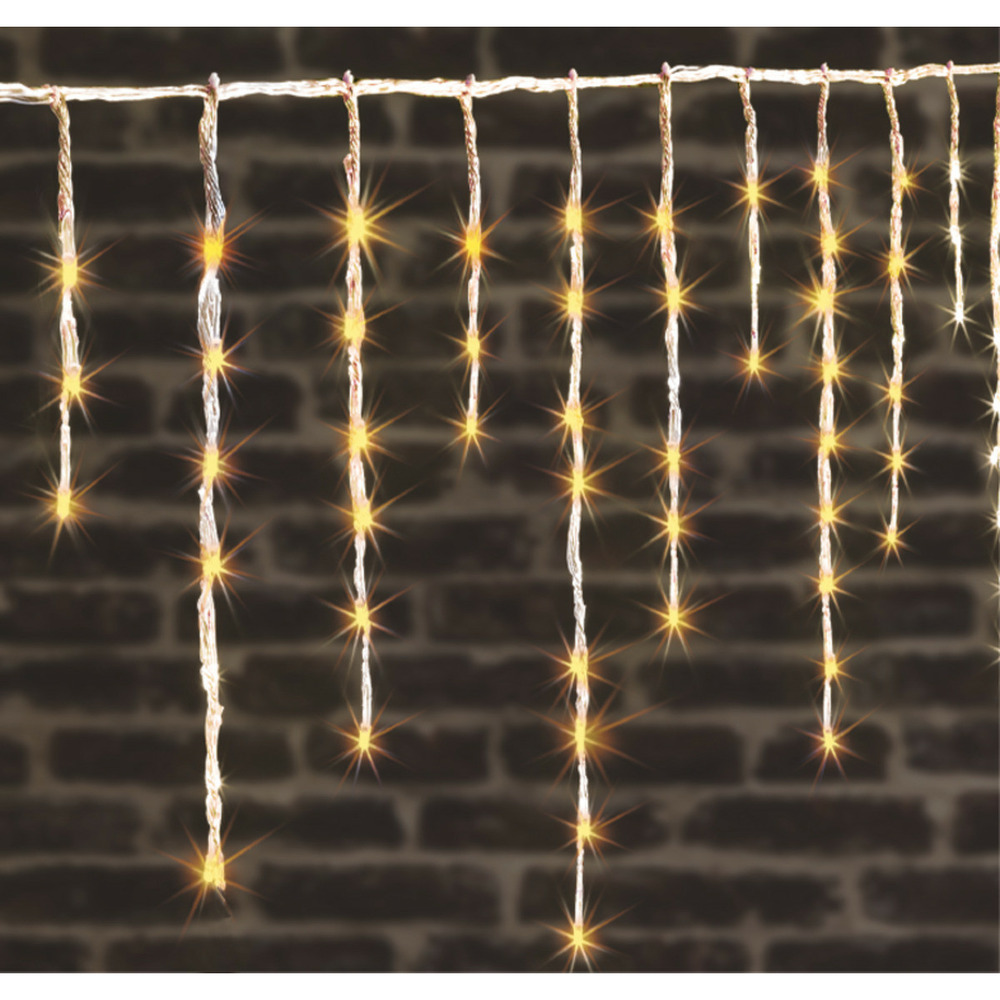 Rideau de lumières de Noël Holiday Living pour intérieur/extérieur à 300  DEL blanc chaud XLW77786FOB