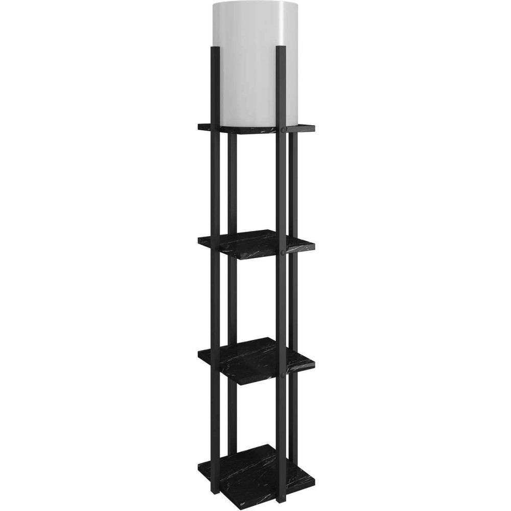 Etagère avec lampe intégrée nora noir