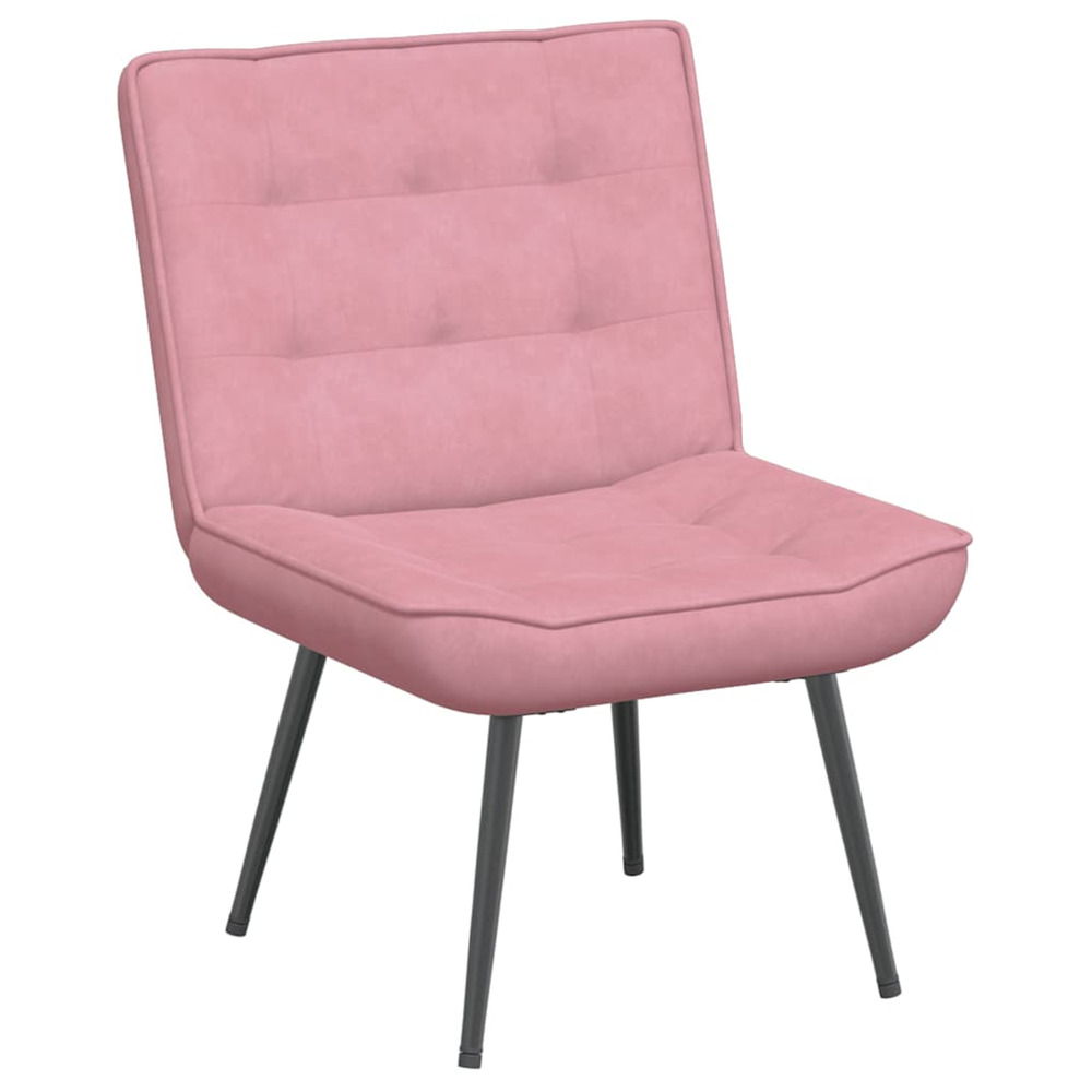 Chaise de relaxation rose 64x74x84 cm velours