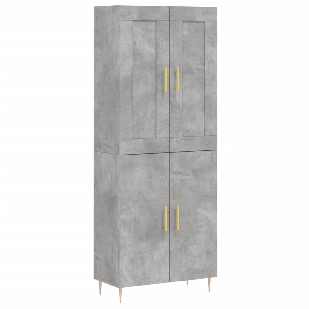 Buffet bahut commode armoire meuble de rangement organisateur cuisine salle de séjour salon haut 69,5 x 34 x 180 cm bois d'in