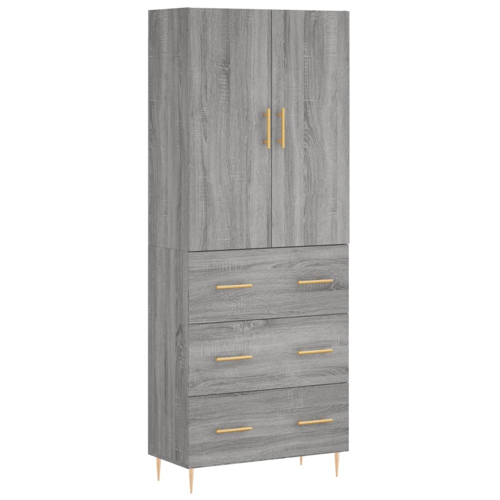 Buffet bahut commode armoire meuble de rangement organisateur cuisine salle de séjour salon haut sonoma 69,5 x 34 x 180 cm bo