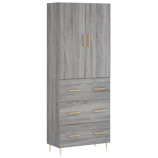 Buffet bahut commode armoire meuble de rangement organisateur cuisine salle de séjour salon haut sonoma 69,5 x 34 x 180 cm bo