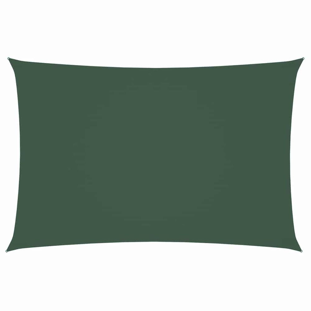 Voile de parasol tissu oxford rectangulaire 2x4 m vert foncé
