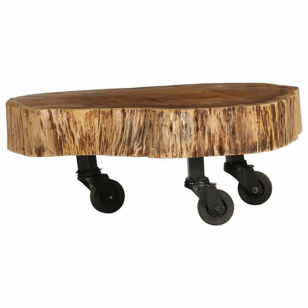 Table basse bois d'acacia massif 60x55x25 cm