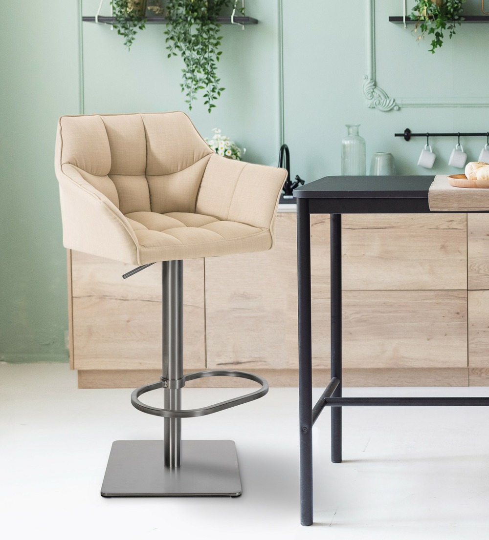 Tabouret de bar damaso e tissu