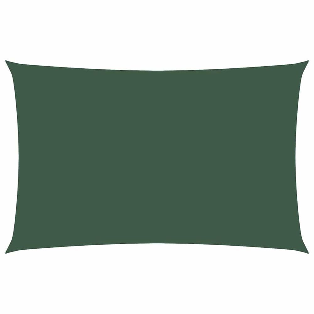 Voile de parasol tissu oxford rectangulaire 2x4,5 m vert foncé