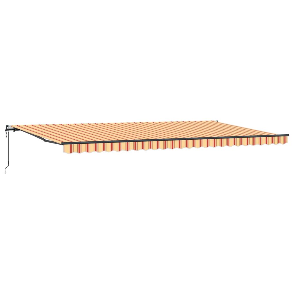 Auvent rétractable jaune et orange 600 × 300 cm