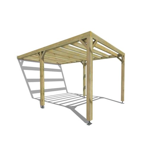 Pergola bois • 3m x 5m • adossée • sens largeur • livraison comprise