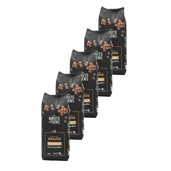 Café en grains 100% arabica - la route des sens