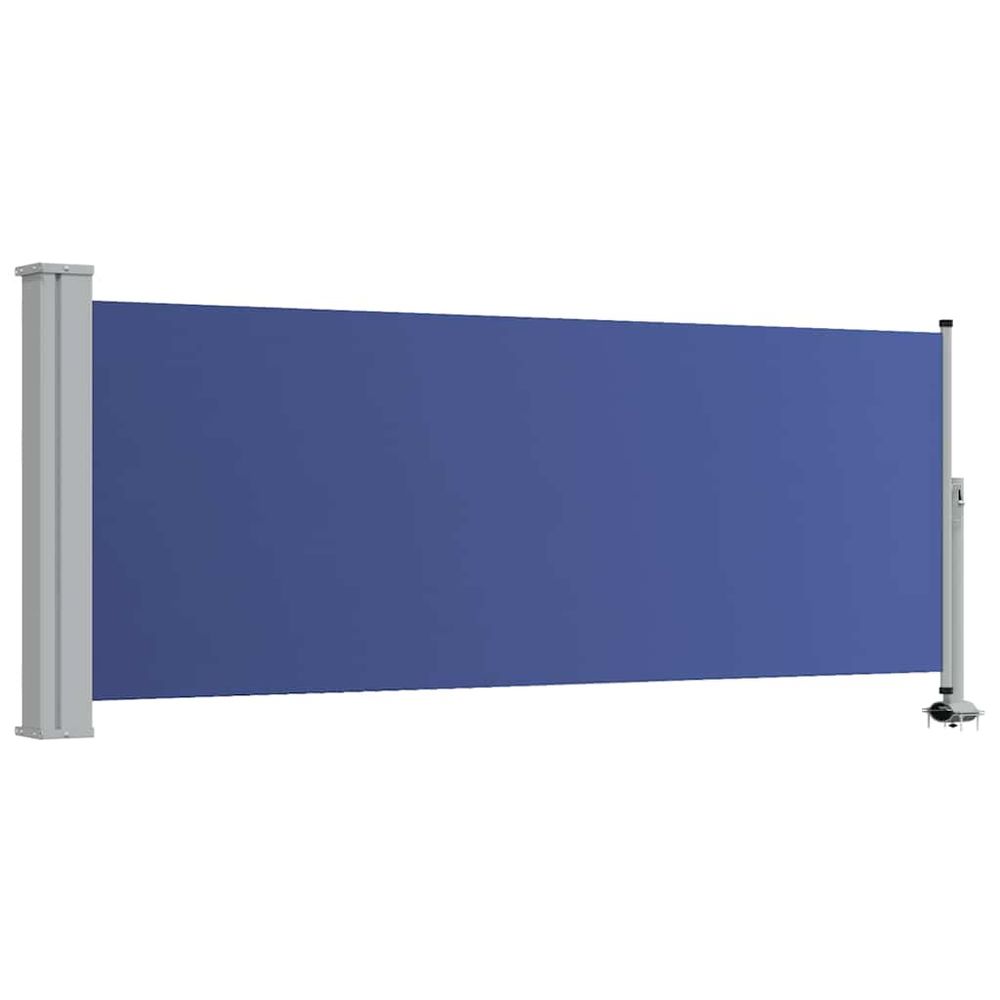 Auvent latéral rétractable de patio 100x300 cm bleu